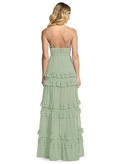 Azazie Rachel Vestidos de madrinha de casamento Vestir Dusty Sage de Chiffon de Linha A image2