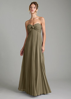Azazie Tempest Robes de demoiselle d'honneur Robe Empire Convertible en Mousseline de soie Corset Vert Saule image4