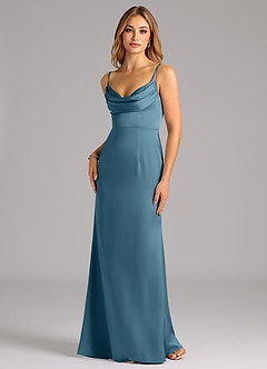 Azazie Aimee Bridesmaid Dresses Bermuda A-Line Sweetheart Neckline Stretch Satin Dress image1