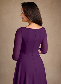 Azazie Durant Mother of the Bride Dresses Grape A-Line Pleated Chiffon Dress image5