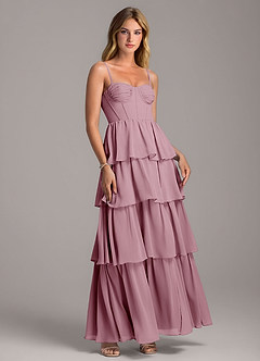 Azazie Alanna Bridesmaid Dresses Vintage Mauve A-Line Sweetheart Neckline Chiffon Dress image1