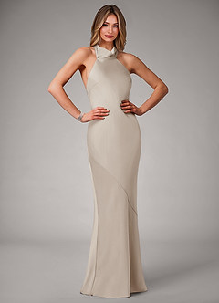 Azazie Velli Bridesmaid Dresses Frost Mermaid Stretch Satin Dress image1