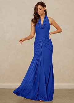 Christian Siriano Bridal for Azazie 1018 Final Sale Cabernet Sheath Pleated Mesh Dress image3