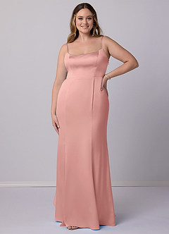 Barbie ♥ Azazie Bridesmaid Dresses Rosette Mermaid Bow Stretch Satin Dress image9