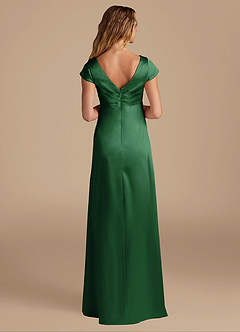 Azazie Allessia Maternity Bridesmaid Dresses A-Line Metallic Satin Floor-Length Dress image5
