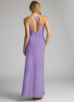 Azazie Becca Bridesmaid Dresses Tahiti Sheath V-Neck Chiffon Dress image5
