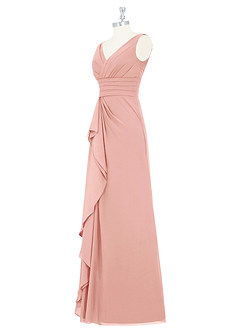 Azazie Julianna Bridesmaid Dresses Rosette A-Line Chiffon Dress image8