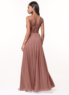Azazie Marsol Bridesmaid Dresses Cedar Rose A-Line Corset Mesh Dress image2