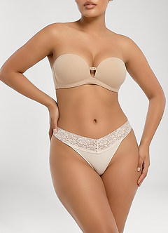 front Braguitas sexys de encaje de talle bajo (3 fotos)