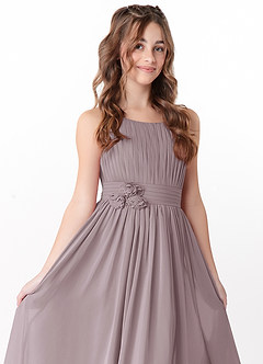 Azazie Astrid Junior Dusk A-Line Floral Chiffon Dress image1