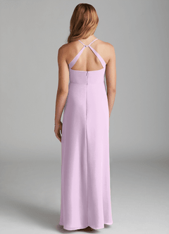 Azazie Davis Junior Jurk van Chiffon met A-Lijn Frosted Lila image5
