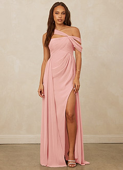 Christian Siriano Bridal for Azazie 1014 Bridesmaid Dresses Rosette A-Line Off the Shoulder Chiffon Dress image4