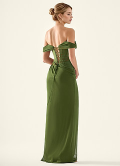 Seraphinalyn Olive Satin Faced Chiffon Satin Faced Chiffon Prom Dress image2