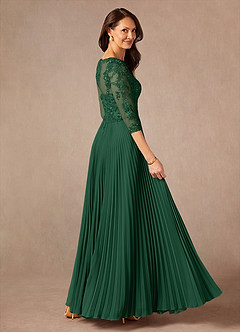 Azazie Corinne Mother of the Bride Dresses Dark Green A-Line Sequins Chiffon Dress image2