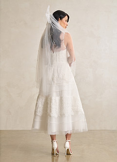 Azazie Azul Wedding Dresses Diamond White A-Line Sweetheart Lace Tulle Dress image5