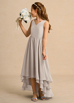 Azazie Kitten Junior Formal Jurken voor bloemenmeisjes A-Lijn Jurk van Chiffon Vorst image5