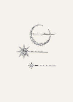 Moon Star Hair Clip Set