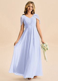 Azazie Emma Junior Klä av A-Line i Chiffong Plisserad image1