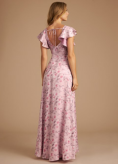Azazie Bondi At-home Try On Dresses Rosette Dreamy Floral A-Line Ruched Dreamy Floral Dress image2