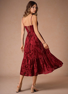 Eole Ruby Red Midi Dress image6