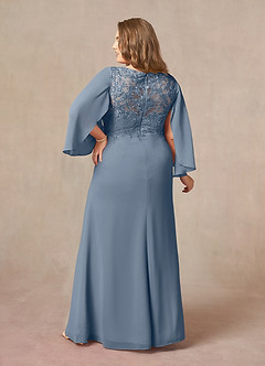 Azazie Perry Mother of the Bride Dresses Twilight Mermaid V-Neck Lace Chiffon Dress image8
