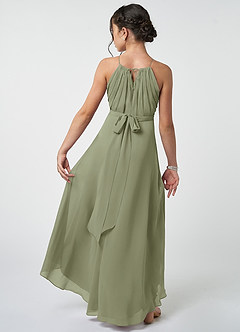 Azazie Oaklynn Junior Amethyst A-Line Pleated Chiffon Dress image3