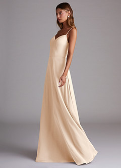 Azazie Marley Bridesmaid Dresses White Alabaster A-Line Off the Shoulder Chiffon Convertible Dress image6