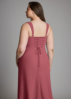 Azazie Agustina 신부 들러리 드레스 인어 코르셋 쉬폰 바닥 길이 드레스 image13