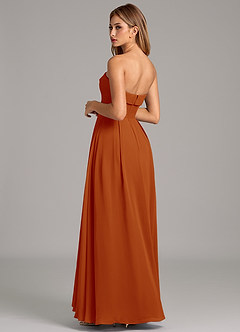 Azazie Lucienne Bridesmaid Dresses Paprika A-Line Strapless Chiffon Convertible Dress image2