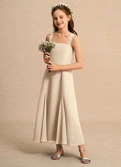 Azazie Tater Girl Flower Girl Klänningar Klä A-Line i Chiffong Plisserad image6