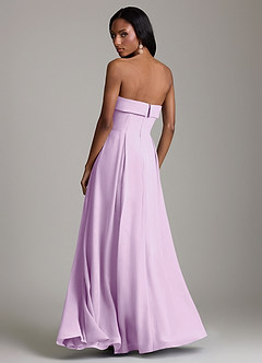 Azazie Lucienne Bridesmaid Dresses Frosted Lilac A-Line Strapless Chiffon Convertible Dress image2