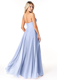 Azazie Emerald Final Sale Ice A-Line Ruffled Chiffon Dress image3