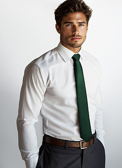 front Metallic Satin Wide Tie