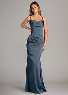 Azazie Sorrel Bridesmaid Dresses Twilight Mermaid Strapless Stretch Satin Convertible Dress image6