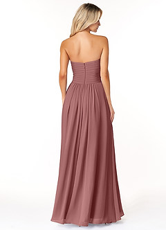 Azazie Yazmin Probar vestidos en casa Vestido de Rosa Del Desierto de Gasa de Corte en A Convertible con Escote de Corazón image2