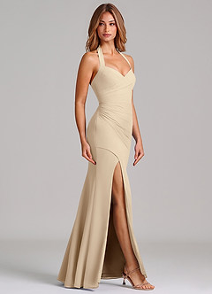 Azazie Emeria Suknie dla druhen Syrena Dekolt w kształcie serca Szyfon Do ziemi Sukienka image5