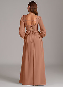 Azazie Maree Bridesmaid Dresses Bronzer A-Line Corset Chiffon Dress image6