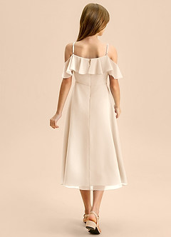 Azazie Kamilla Junior Klä av A-Line i Chiffong Av axeln image2