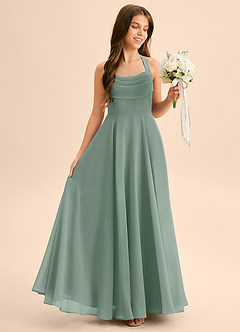 Azazie Kady Junior Dusty Rose A-Line Sweetheart Neckline Chiffon Dress image5