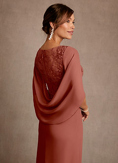 Azazie Santa Clara Mother of the Bride Dresses Auburn A-Line Lace Dress image6