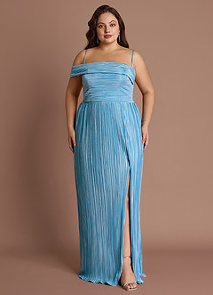 Robe Longue Bleu Poussiéreux Isolde image7