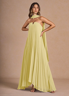 Nahla Lemon Sorbet Allover Pleated Maxi Dress image6