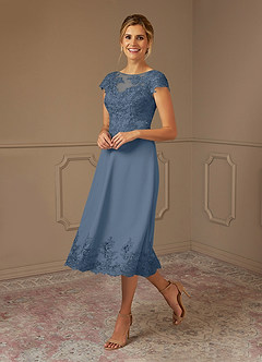 Azazie Terrano Mother of the Bride Dresses Twilight A-Line Scoop Lace Dress image2