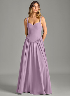 Azazie Evadina Suknie dla druhen Linia A Gorset Szyfon Do ziemi Sukienka image5