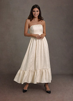 Sandy Cream Off Shoulder Maxi Dress image4