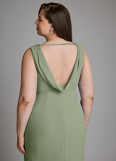 Azazie Kieryn Bridesmaid Dresses Pistachio Mermaid Pleated Chiffon Dress image13