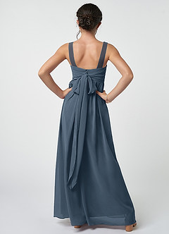 Azazie Kora Junior Neptune A-Line Pleated Chiffon Dress image2
