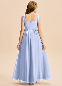 Azazie Delia Junior Abito A-Line in Chiffon Fiocco Ghiaccio image6