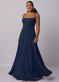 Barbie ♥ Azazie Bridesmaid Dresses Dark Navy A-Line Chiffon Dress image5