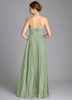 Azazie Mariana Jurken voor bruidsmeisjes Jurk van Chiffon met A-Lijn Strapless Stoffige Salie image5